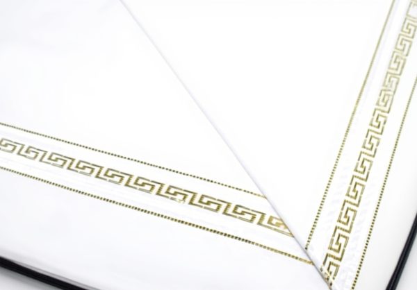 Lenzuola Matrimoniali Russo Tessuti Cleopatra Greca Oro