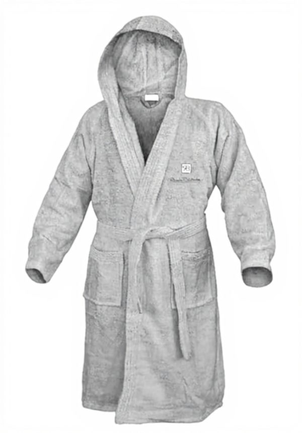 Renato Balestra Sara Womens Bathrobe Cotton Sponge Gray XL