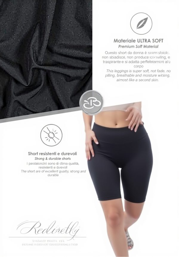 Leggings corti donna BESTCALZE cotone elasticizzato yoga