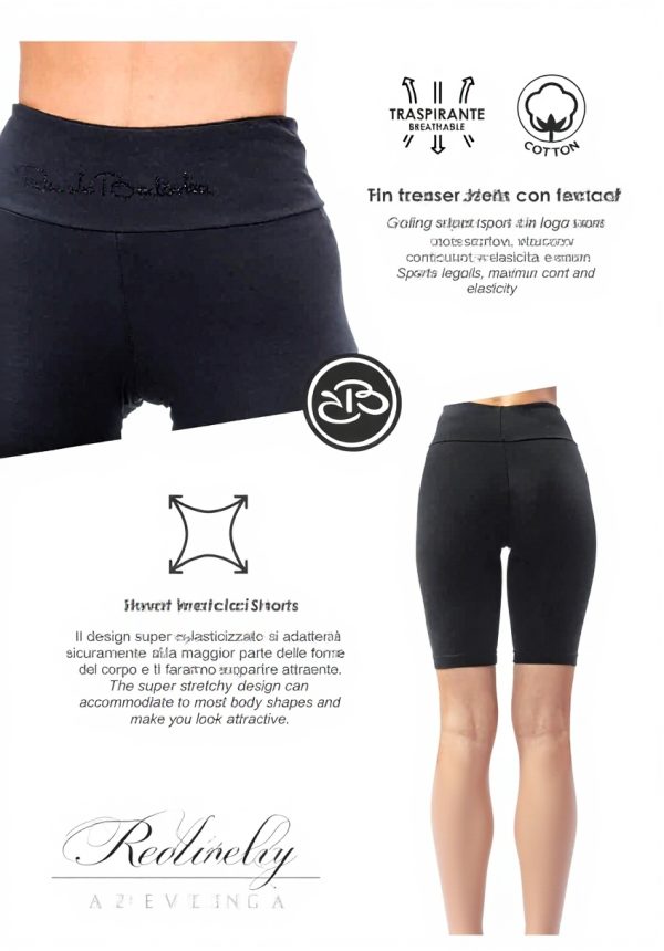 Leggings corti donna BESTCALZE cotone elasticizzato yoga