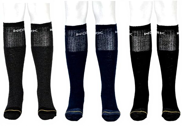 Work Socks 6 Pairs Protective Breathable Linea Work Unisex