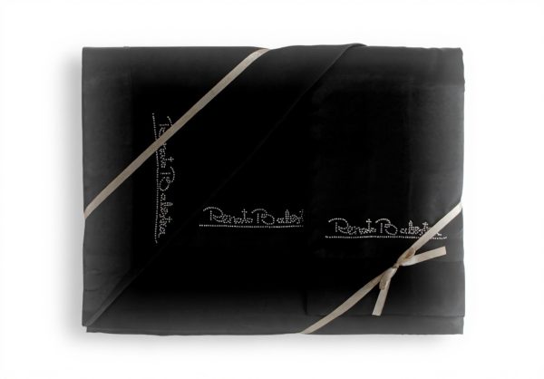Coperte matrimoniali raso nero Renato Balestra