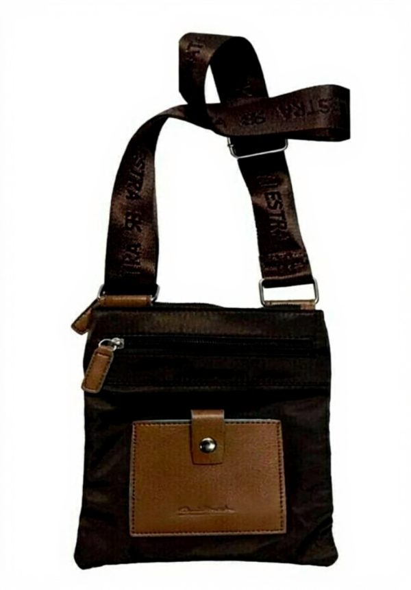 Borsello Uomo Renato Balestra Nylon Eco Pelle Marrone