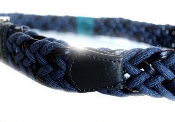 Renato Balestra Woven Mens Belt Blue Italian Fashion