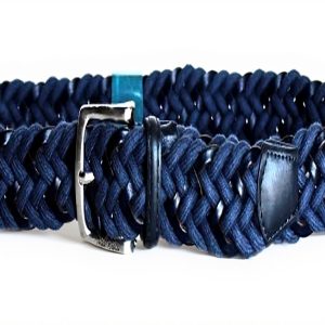 Renato Balestra Woven Mens Belt Blue Italian Fashion