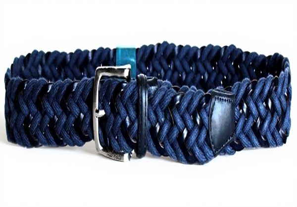 Renato Balestra Woven Mens Belt Blue Italian Fashion