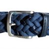 Renato Balestra Woven Mens Belt Blue Italian Fashion