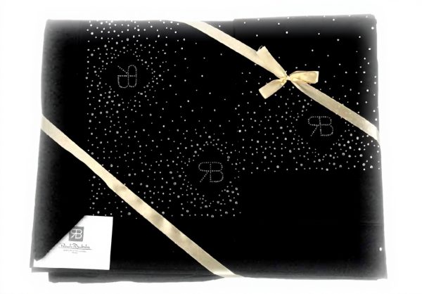 Renato Balestra Lenzuola Matrimoniale Strass Nero Policotone