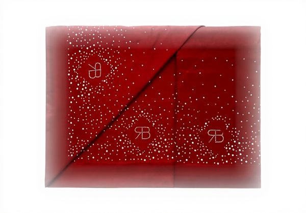 Renato Balestra Cotton Bed Sheet Set Bordeaux M569