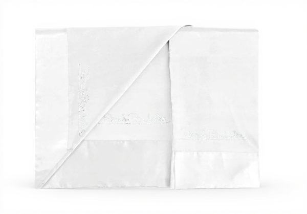 Renato Balestra Gray Satin Bed Sheet Set Hypoallergenic