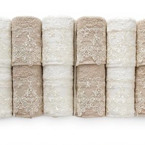 Set asciugamani Renato Balestra cotone pizzo bianco Noemi