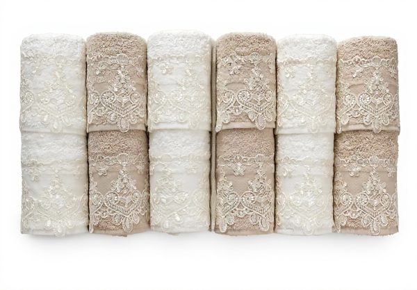 Set asciugamani Renato Balestra cotone pizzo bianco Noemi