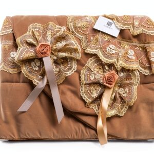 Trapunta Renato Balestra Marrone Cotone Pizzo Ipoallergenico-0