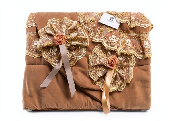 Trapunta Renato Balestra Marrone Cotone Pizzo Ipoallergenico-0