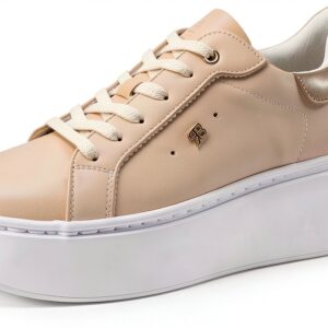 Sneakers donna Renato Balestra ecopelle beige tacco 55 cm-0