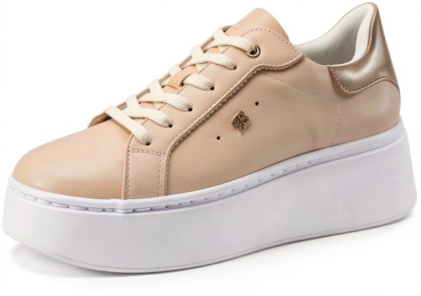 Sneakers donna Renato Balestra ecopelle beige tacco 55 cm-0