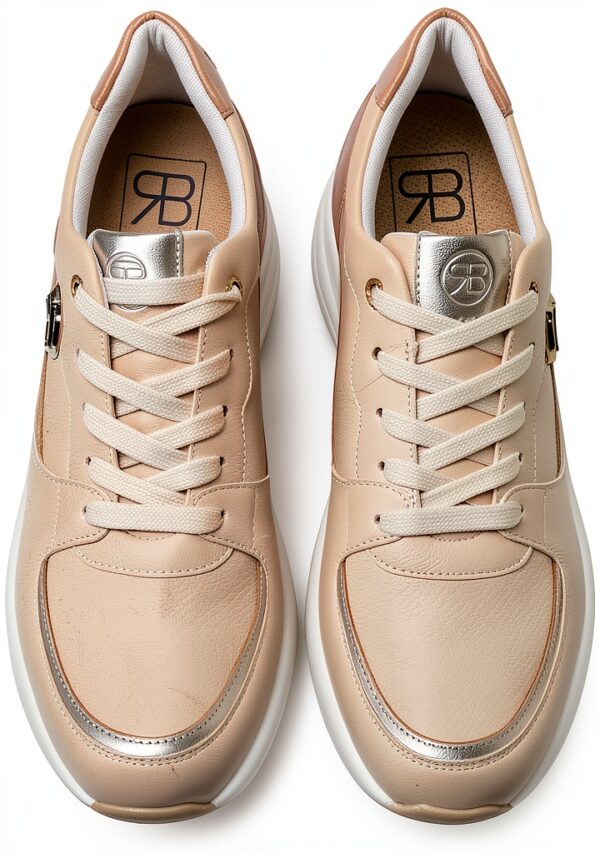 Sneakers Queen Helena donna ecopelle beige RB2532 taglie-5