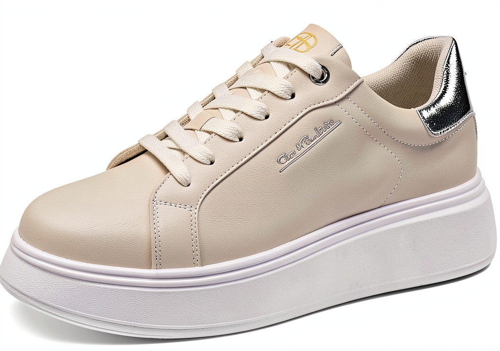 'Sneakers donna RENATO BALESTRA in colore Bianco e Oro su sfondo neutro'