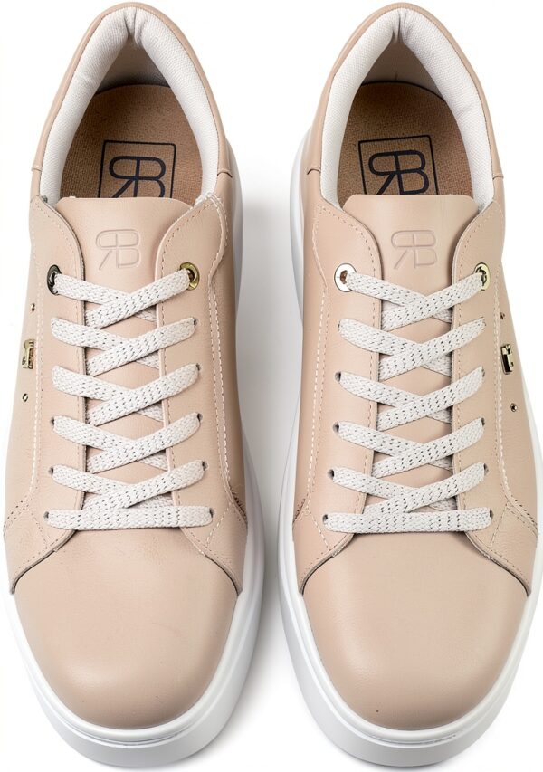 Sneakers donna Renato Balestra ecopelle beige tacco 55 cm-4