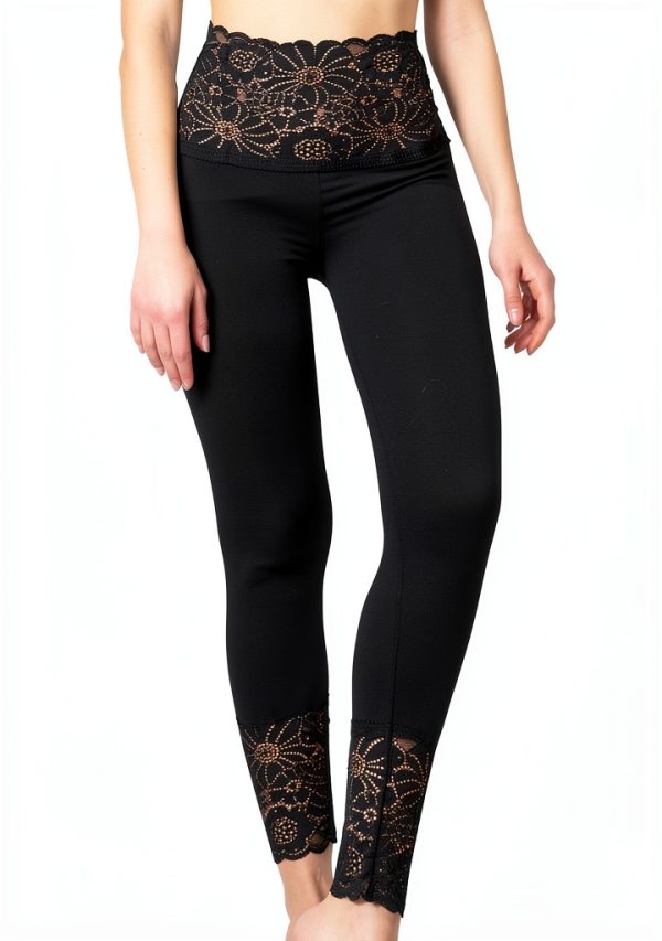 Renato Balestra Leggings Donna Lace Trim Sport Yoga Summer