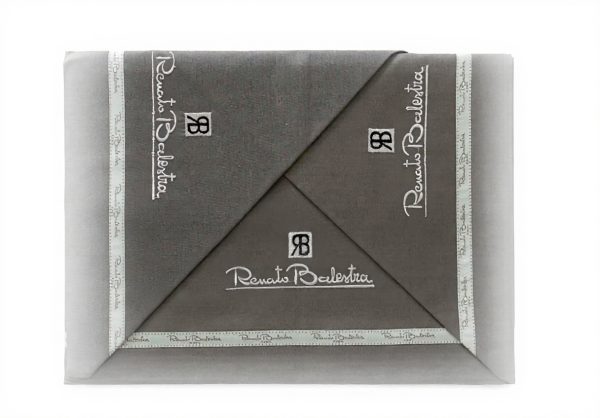 Renato Balestra Cotton Bed Sheet Set Matrimoniale Gray