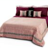 Russo Tessuti Cuscino Velluto Bordeaux Durevole Arredamento-0