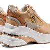 Sneakers Queen Helena donna ecopelle beige RB2532 taglie-4