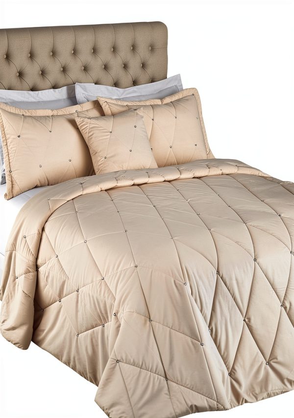 Copriletto Paoletti Diamante Poliestere Crema 220x240cm