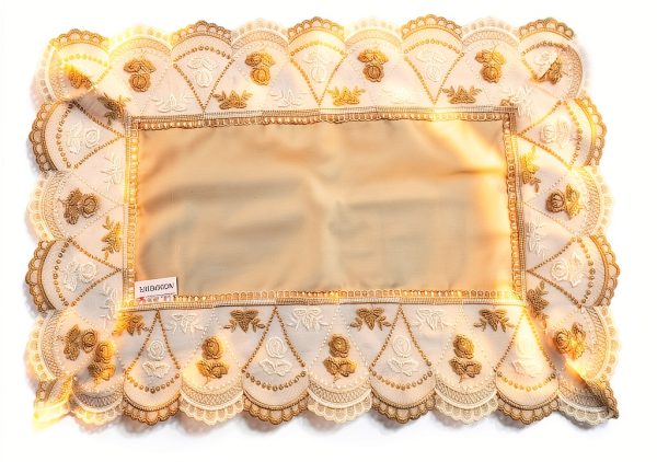 Renato Balestra Macrame Lace Runner Set 3 Piece Gray