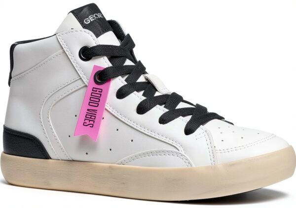 Geox Sneaker Bambine Lacci Soletta Rimovibile Traspirante-1