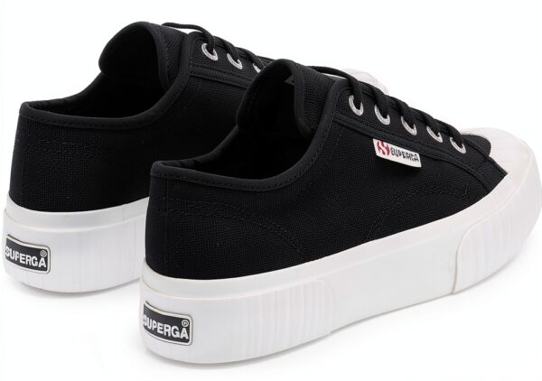 Superga Sneaker Donna Bicolor Black/White 35‑45 EU Cotone Traspirante-2