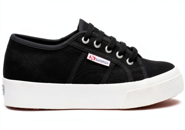 Sneaker estive Superga donna suola plateau bianco-2