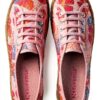 Superga wedge donna rosa low top in tela-3