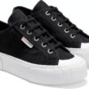 Superga Sneaker Donna Bicolor Black/White 35‑45 EU Cotone Traspirante-1