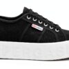 Superga Sneaker Donna Zeppa 4cm Tomaia in Cotone-0
