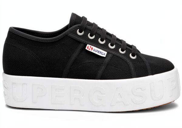 Superga Sneaker Donna Zeppa 4cm Tomaia in Cotone-0