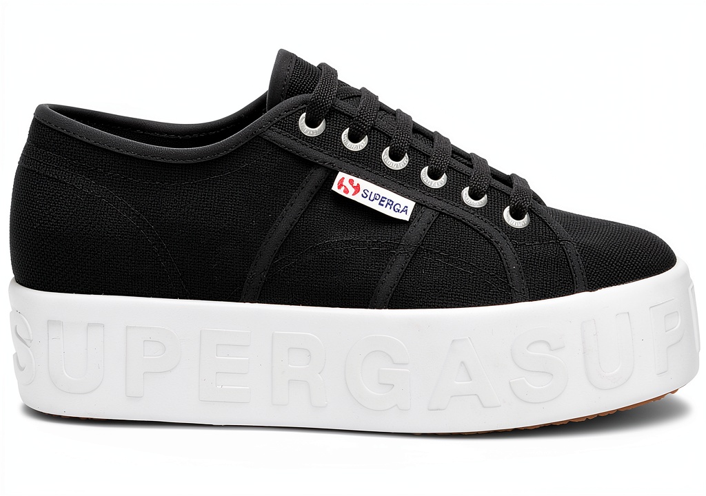 Sneaker Superga indossata in un contesto urbano