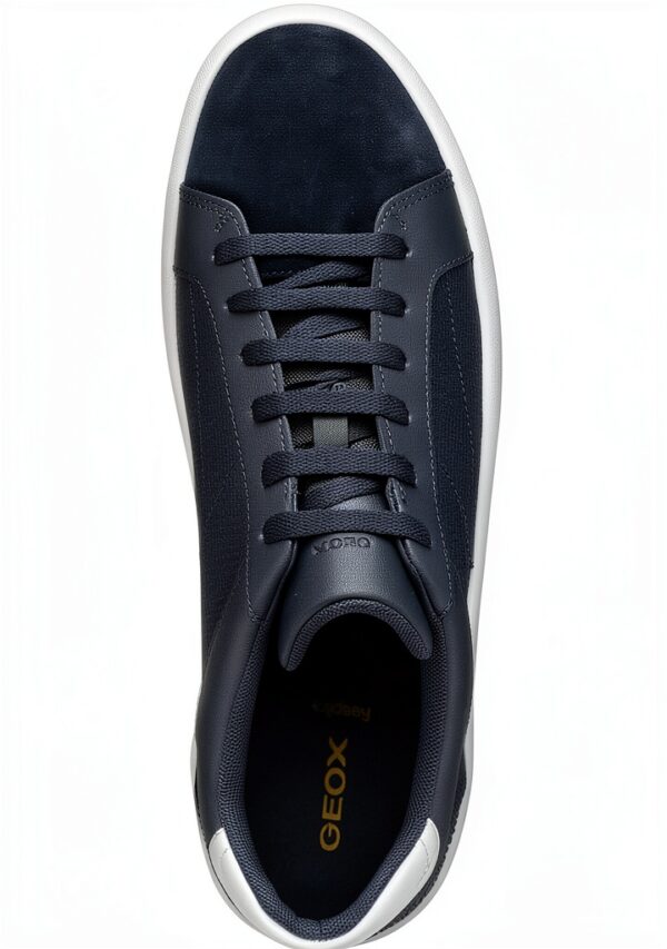 Sneaker uomo Geox pelle bassa suola resistente-4