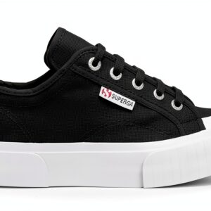 Superga Sneaker Donna Bicolor Black/White 35‑45 EU Cotone Traspirante-0