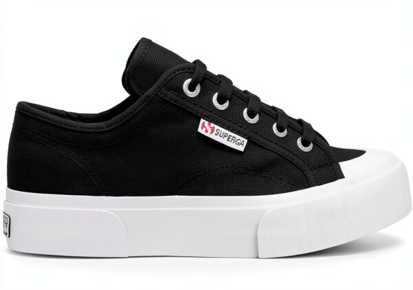 Superga Sneaker Donna Bicolor Black/White 35‑45 EU Cotone Traspirante-0