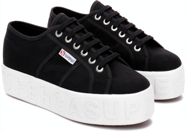 Superga Sneaker Donna Zeppa 4cm Tomaia in Cotone-1