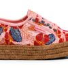 Superga wedge donna rosa low top in tela-0