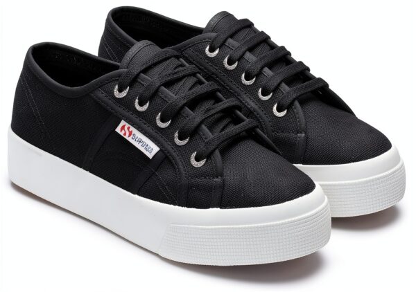 Sneaker estive Superga donna suola plateau bianco-3