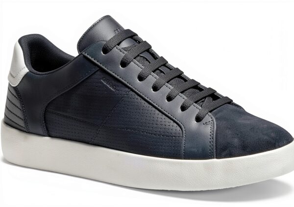 Sneaker uomo Geox pelle bassa suola resistente-0