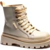 Superga Laced donna beige modello S5123YW suola chunky high top-1