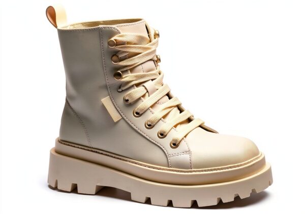 Superga Laced donna beige modello S5123YW suola chunky high top-1