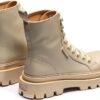 Superga Laced donna beige modello S5123YW suola chunky high top-2