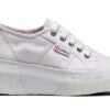 Sneaker Donna Bianco S2132LW Tomaia Cotone Traspirante Zeppa 5cm-0