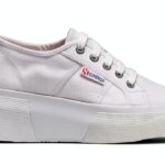 Sneaker Donna Bianco S2132LW Tomaia Cotone Traspirante Zeppa 5cm-0