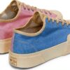 Superga Works Low Top Sneakers Denim Tinto in Filo Blu Rosa 37-46 EU-2